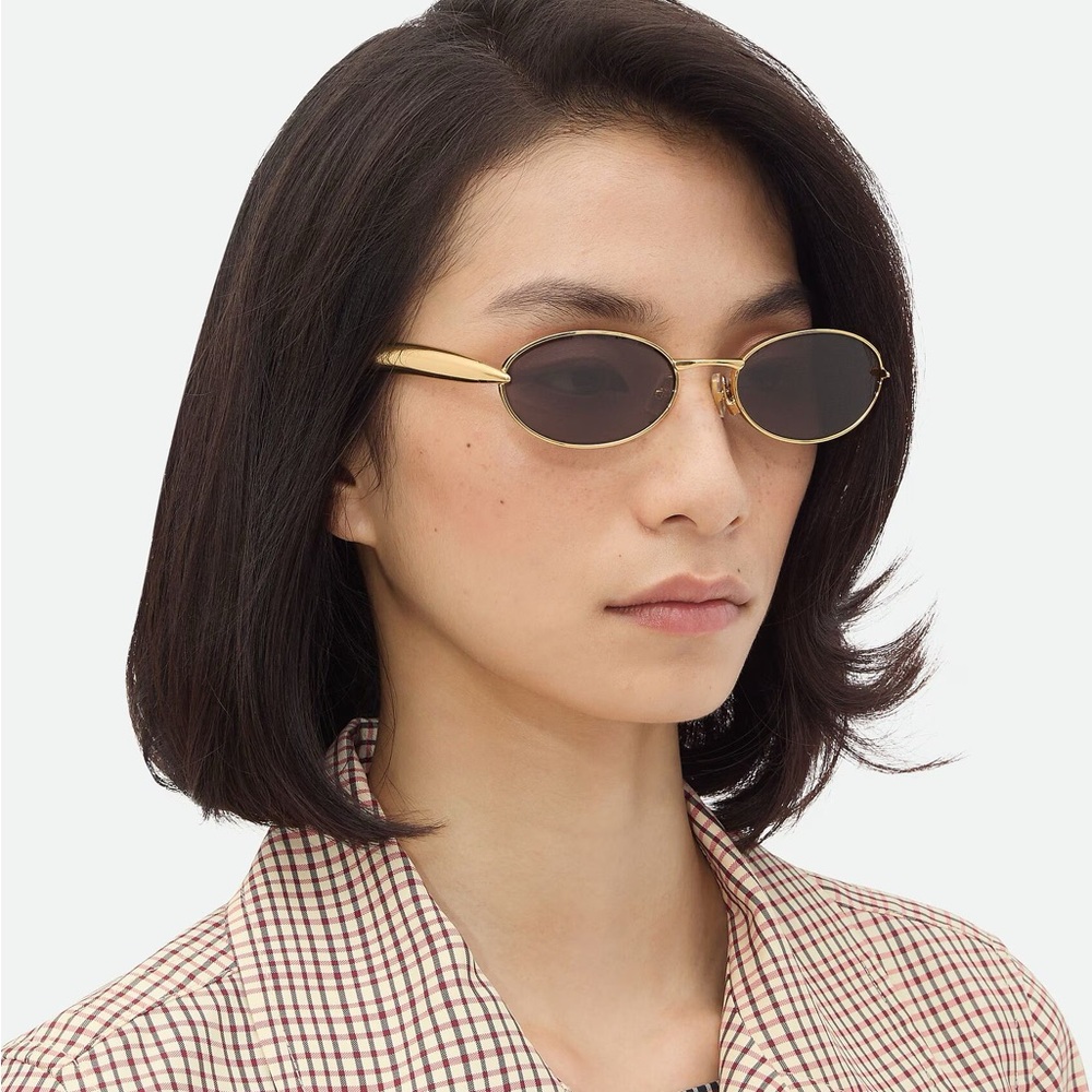 Bottega Veneta Sardine Oval Sunglasses